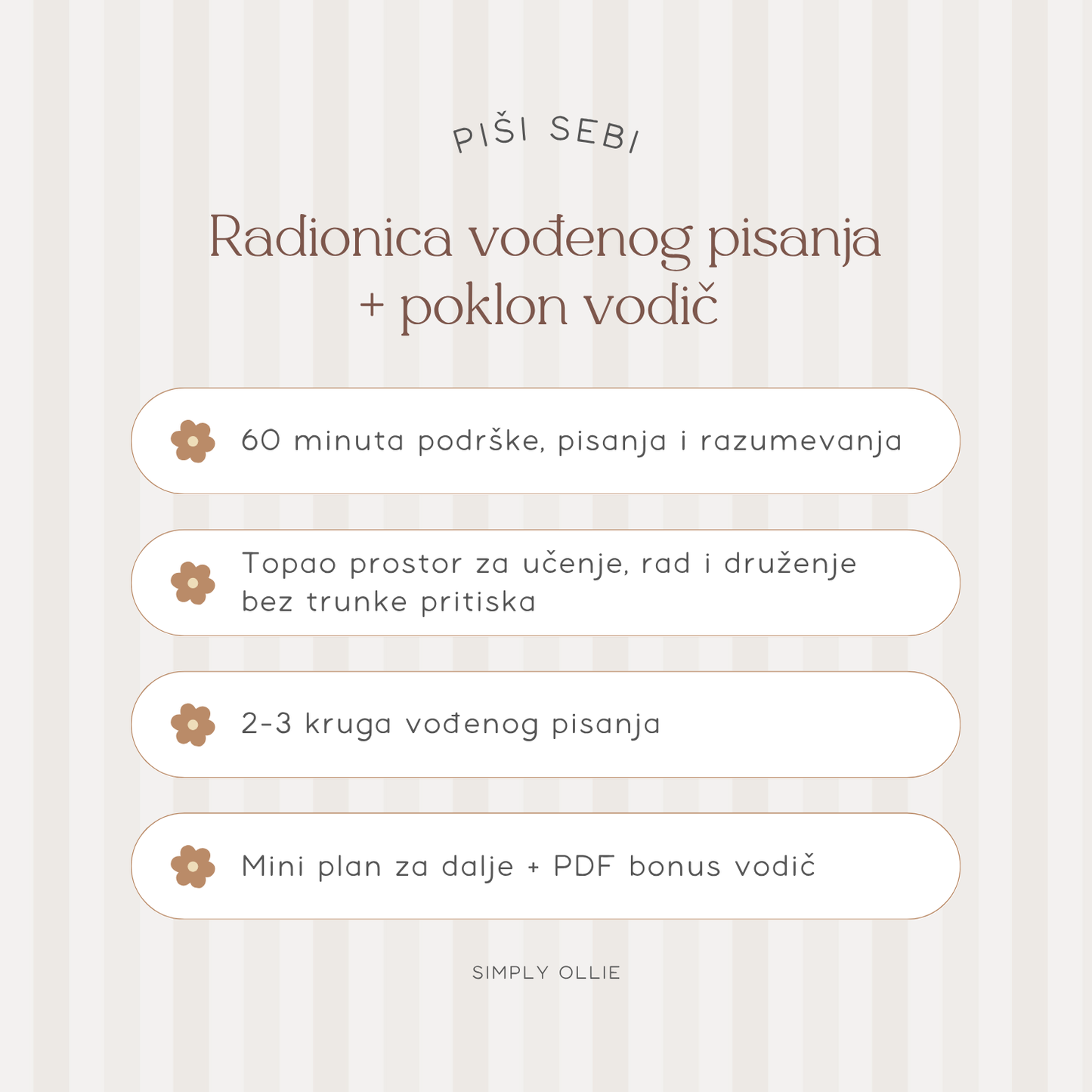 Vođena 1:1 journaling radionica „Piši sebi“