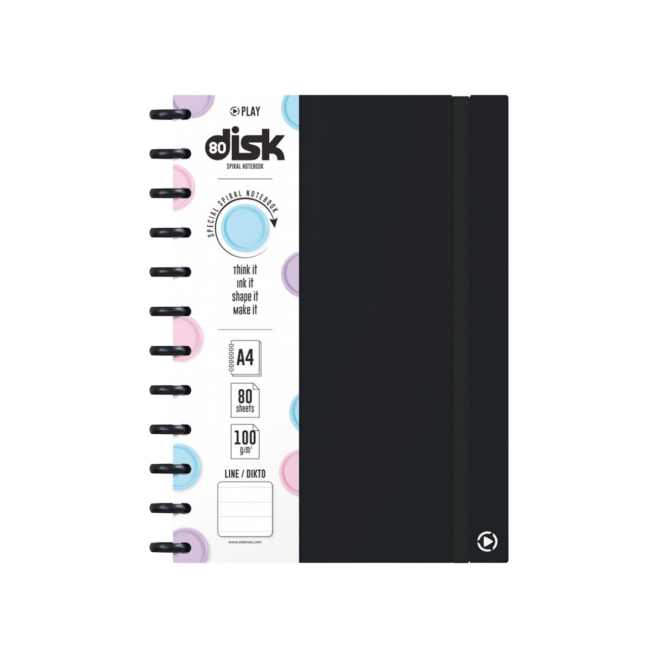 Disc 80 A4 sveska sa prstenovima, Black