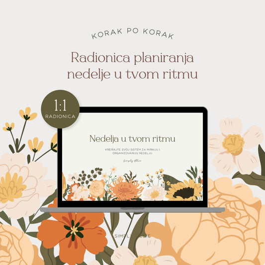 Vođena 1:1 radionica planiranja u tvom ritmu "Korak po korak"