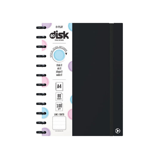 Disc 80 A4 sveska sa prstenovima, Black