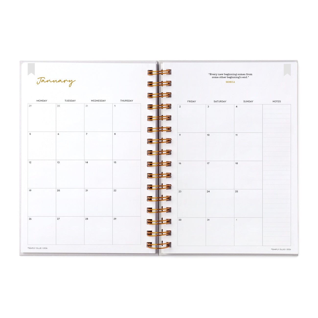 Nedeljni Planer 2026, Rustic Bloom