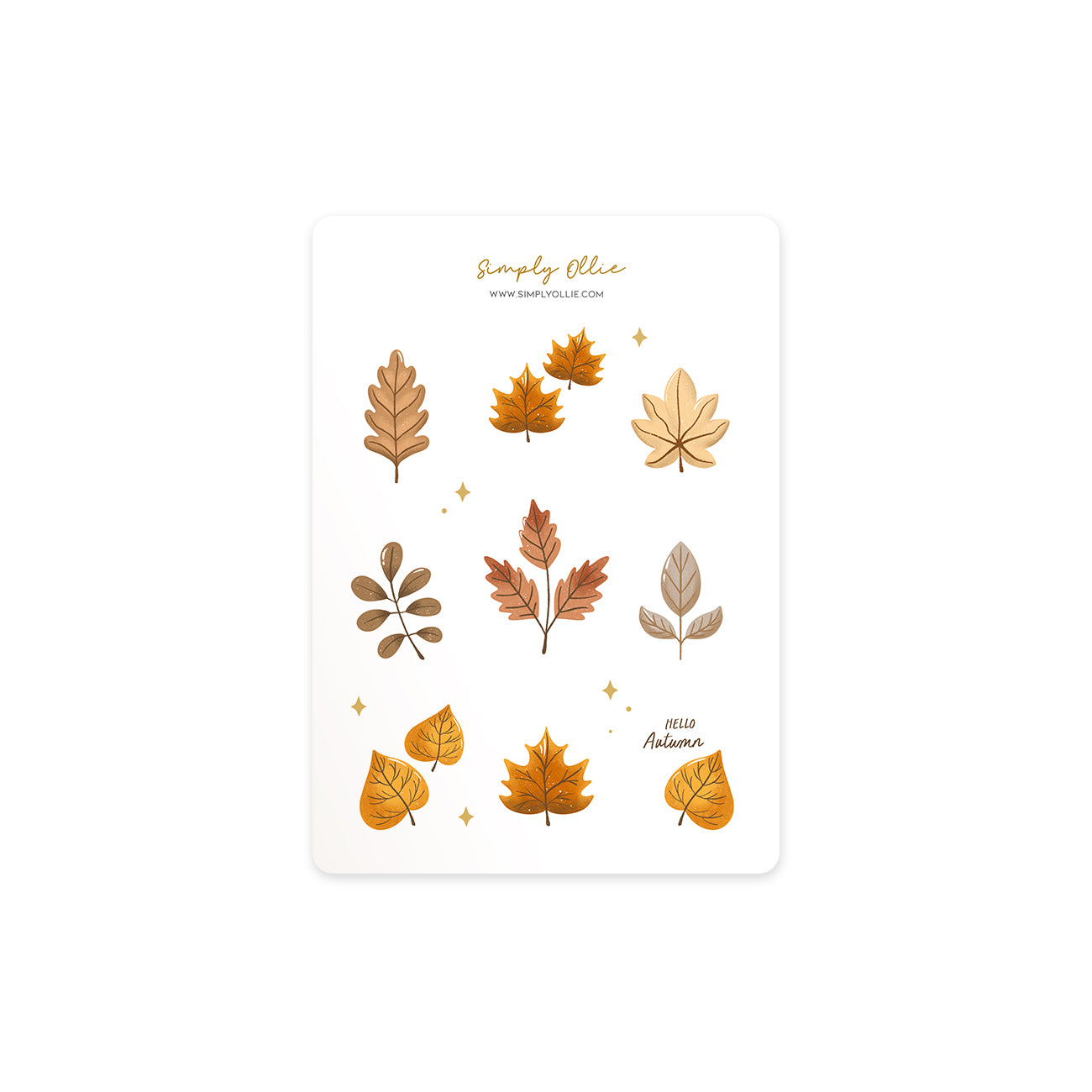 Stikeri za planer Autumn Leaves